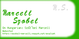 marcell szobel business card